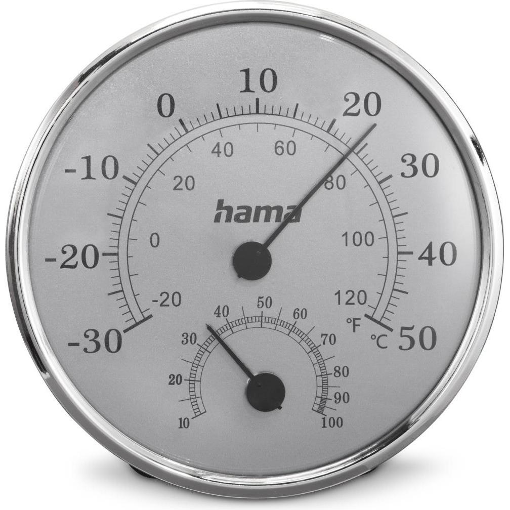 Hama Saipan, Thermometer + Hygrometer, Silber