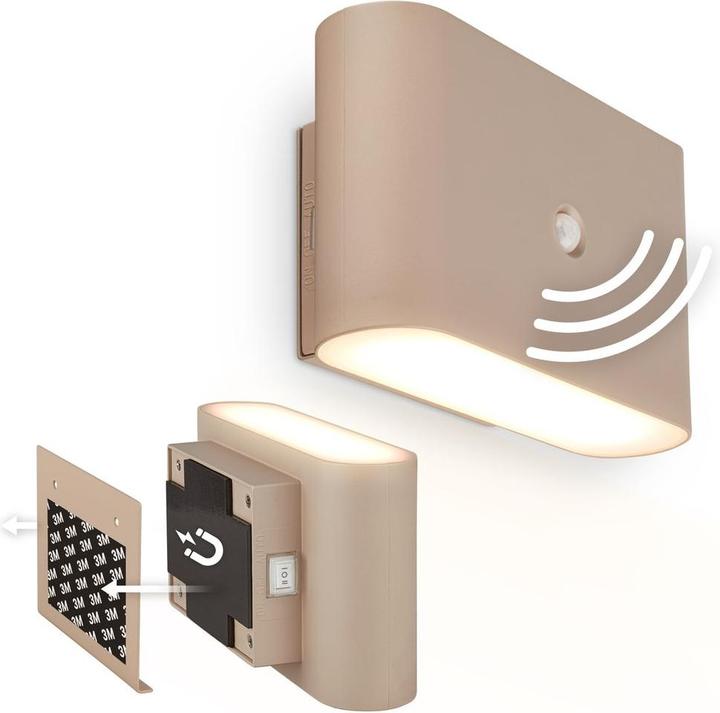 Produktbild Briloner CHET LED Akku Wandleuchte mit Sensor - Beige (280 lm)