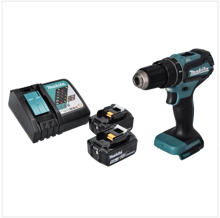 Actual product image Makita DHP 485 RT Battery impact drill 18 V 50 Nm Brushless + 2x battery 5.0 Ah + charger
