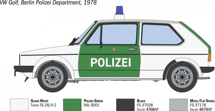 Produktbild 1:24 VW Golf Mk.I POLIZEI