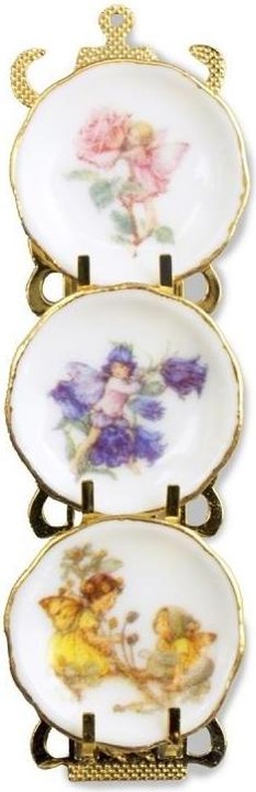 Image du produit Reutter 075.389/6 - M.W. - Étagère à assiettes murale "Flower Fairies" à l'échelle 1:12