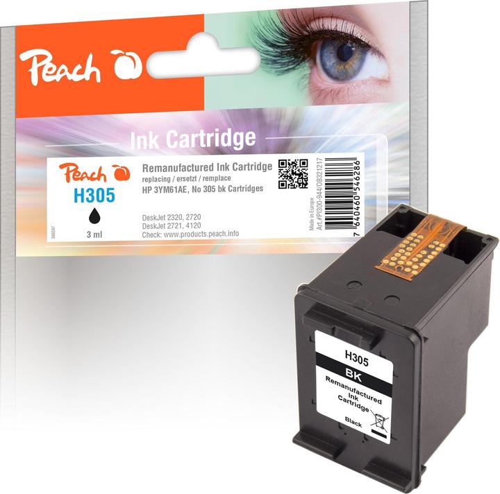 Actual product image Peach Ink HP No. 305 / 3YM61AE Black (FC)