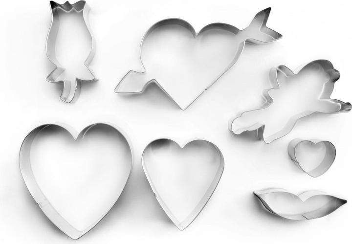 Produktbild Ibili Set 7 Ausstechformen zum Valentinstag 4-9 cm Ideal zur Herstellung von leckeren Keksen und Plätzchen