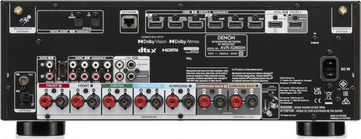 Image du produit Denon AVR-X2800H (7.2 canaux, AM, FM)