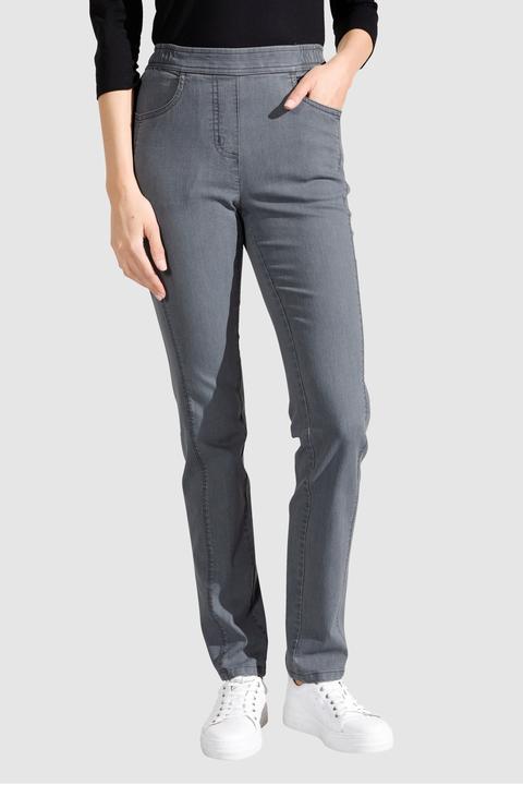 Actual product image Meyermode Jeans, Slim Fit, Ziernaht, 4-Pocket, Elastikbund (Frequency band 38 (2600 MHz))