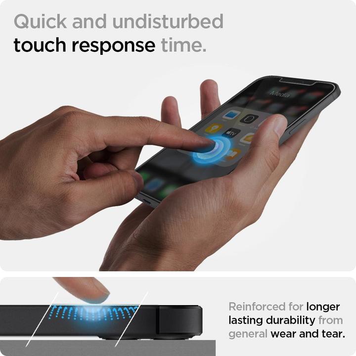 Actual product image Spigen iPhone 12 mini glass tR EZ Fit (2Pack) (2 Piece, Apple iPhone 12 mini)