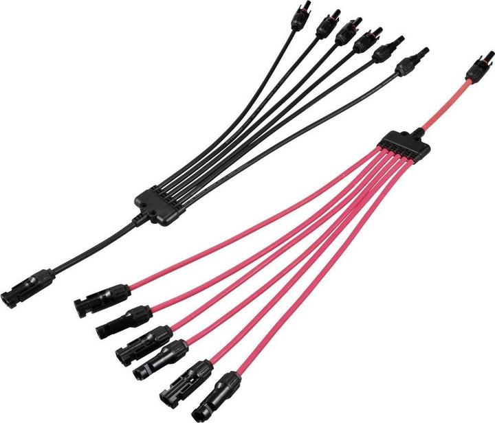 Tru Components Je 1x Verteiler Y Solarstecker Stecker auf 6x Buchse + Buchse auf 6x Stecker TC- (Fiche solaire)