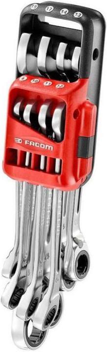 Actual product image Facom Ratchet ring spanner set, 8 pieces (32 mm, 19 mm, 6 mm, 12 mm, 24 mm, 41 mm, 14 mm, 22 mm, 33 mm, 16 mm, 23 mm, 34 mm, 10 mm, 21 mm, 18 mm, 27 mm, 7 mm, 31 mm, 17 mm, 11 mm, 35 mm, 15 mm, 26 mm, 37 mm, 30 mm, 39 mm, 38 mm, 8 mm, 28 mm, 9 mm, 29 mm, 40 mm, 13 mm, 20 mm, 25 mm, 36 mm)