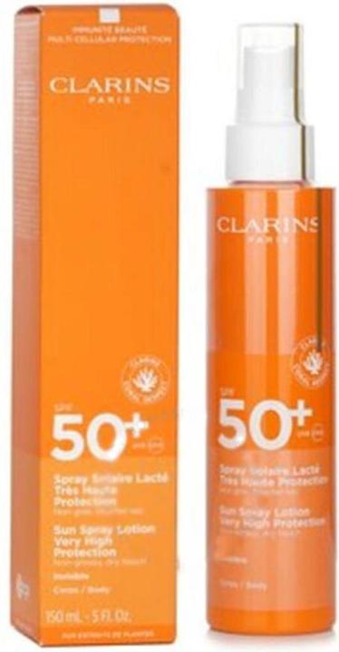 Actual product image Clarins Sun Lotion Spray (Sun lotion, SPF 50+, 150 ml, 203 g)