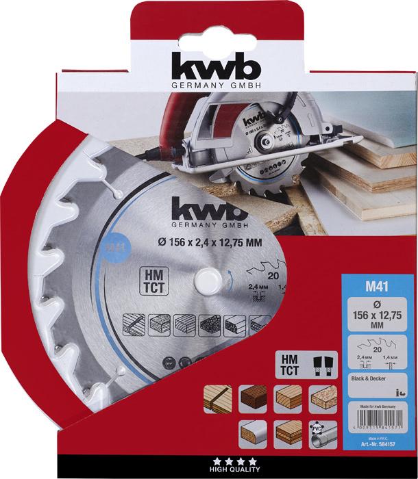 Produktbild kwb Kreissägeblatt HM Mittel Ø 156x12,75 Z20