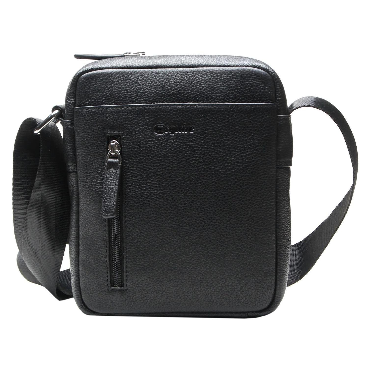 Esquire, Unisex, Handtasche, Oxford Crossbody Bag, Schwarz