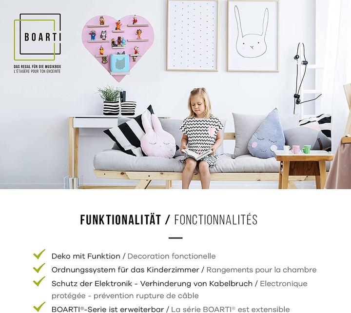 Produktbild Boarti das Original Kinder Regal Buchstabe F in Grau