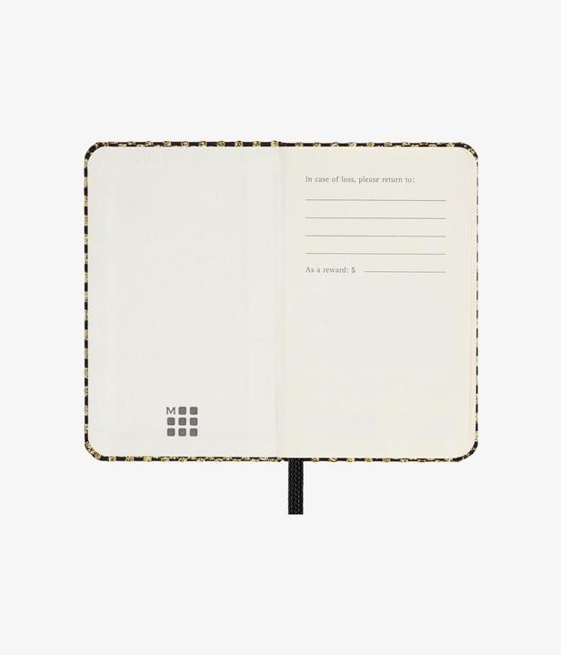 Actual product image Moleskine Shine notebook, XS, blank, gold (Plain)