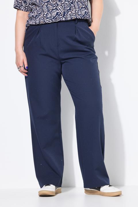 Actual product image Studio Untold Hose, Wide Legs, High Waist, Ziersteinchen, Bundfalten (44)