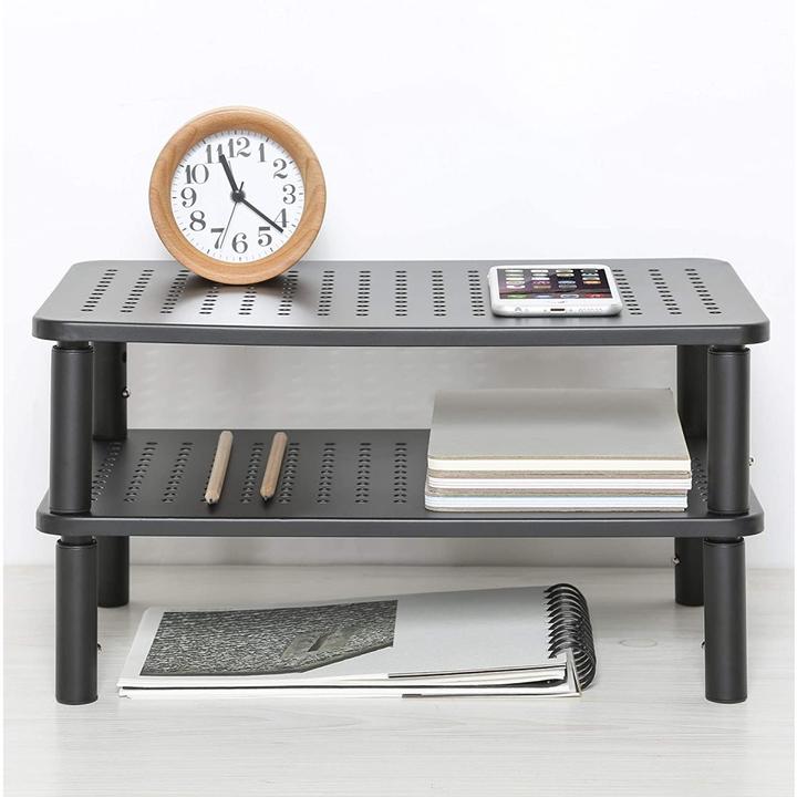 Image du produit Techly Tablette pour moniteur / ordinateur portable, noir, 370 x 235 x 120 mm (Tables, 20 kg)