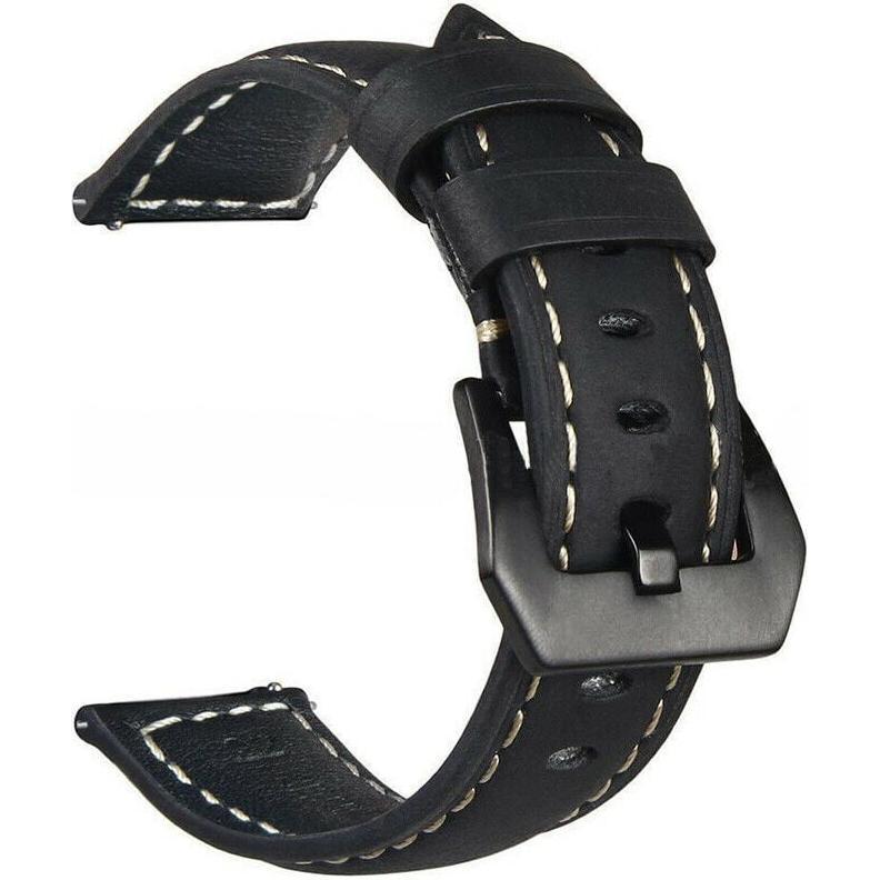 Thumbnail - Strap-it Lederarmband (Leder), Uhrenarmband, Schwarz