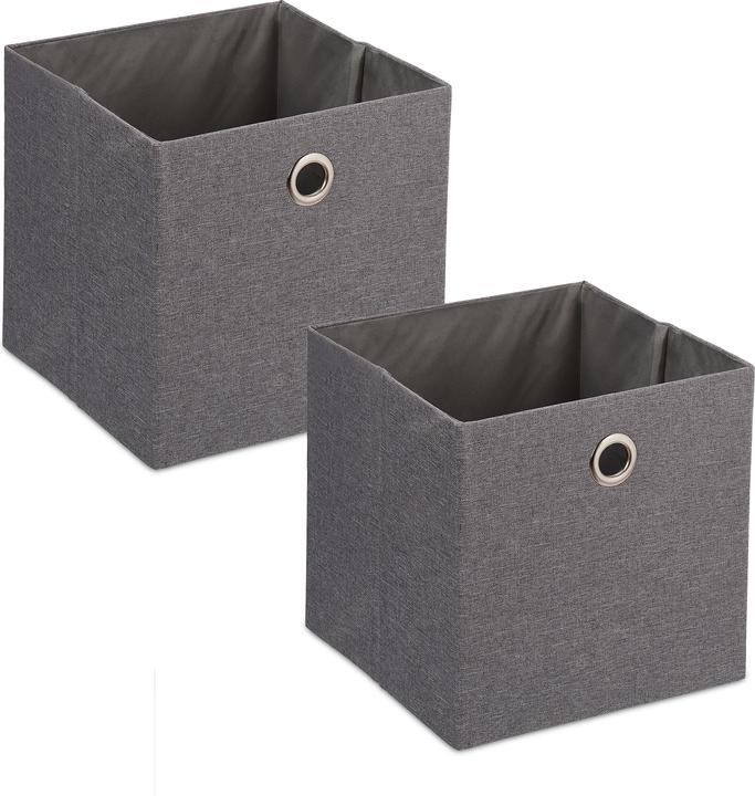 Image du produit Relaxdays 2x boîte de rangement (30,5 x 30,5 x 30,5 cm, 27 l)