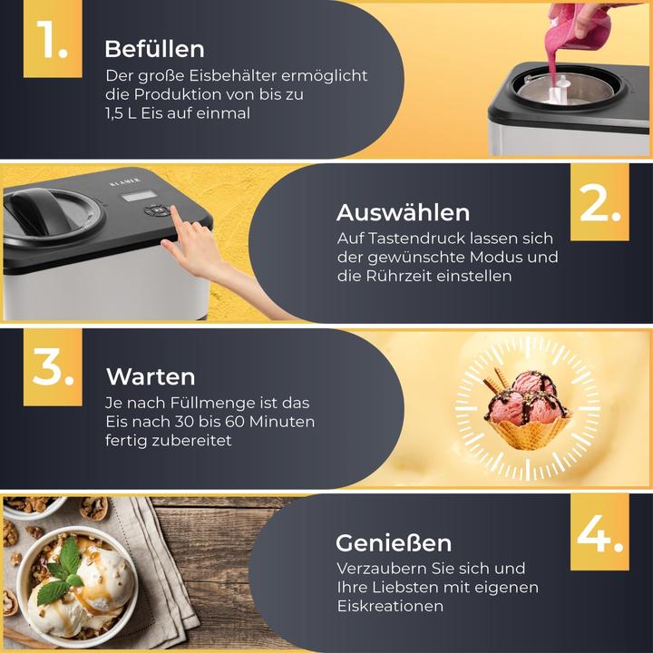 Image du produit KLAMER Machine à crème glacée