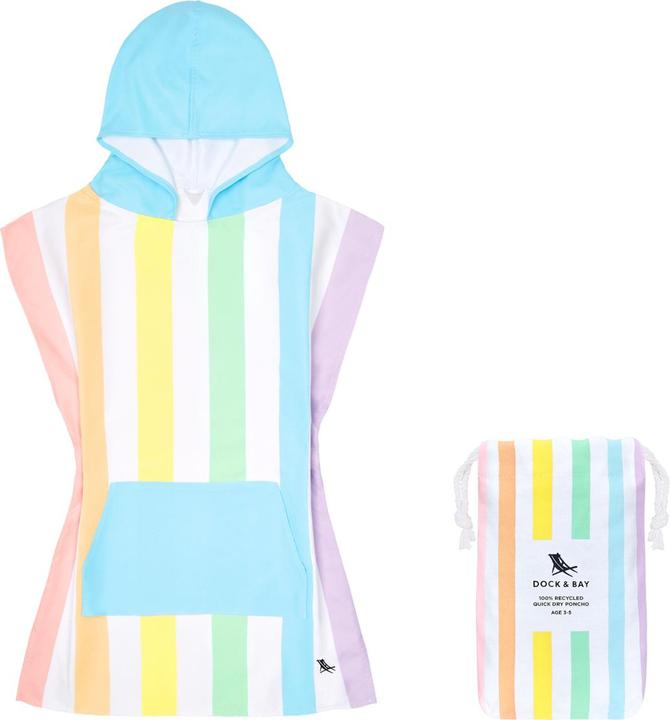 Dock & Bay Kinder-Badeponcho Unicorn Waves 66x49cm