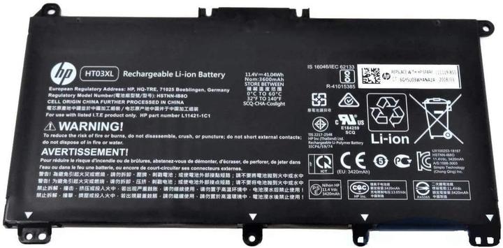 HP 3C Laptop Battery, 41Wh, 3.6Ah, Li-ion, HT03041XL-PR+PL, HT03XL (3 cubicoli, 3600 mAh)