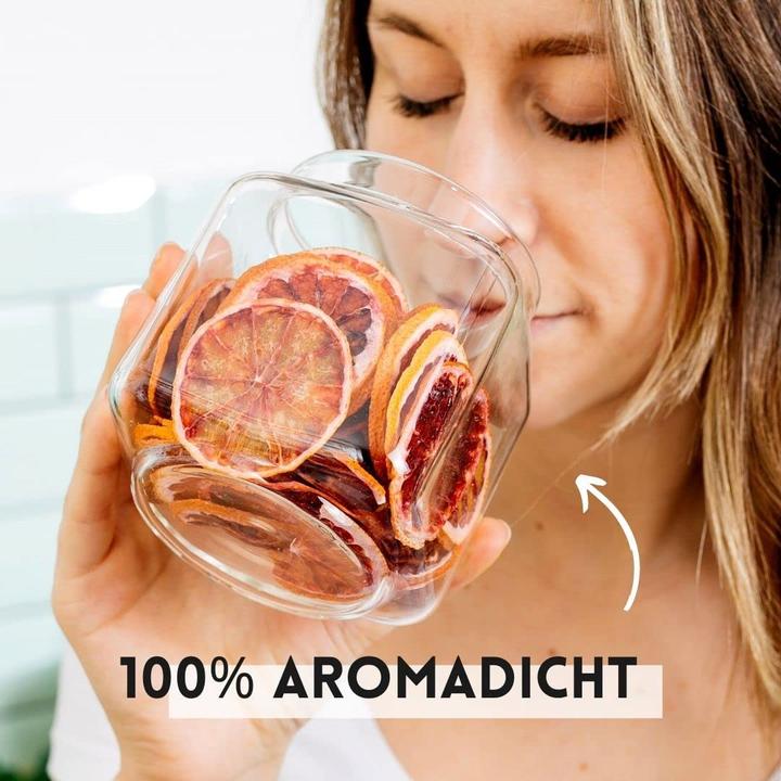 Produktbild Econovo Vorratsglaeser mit Deckel eckig 3 teilig (2.70 l)