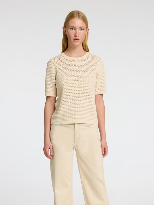 Produktbild Selected Femme Slfvinna Ss Structure Knit O-Neck Noos (XS)