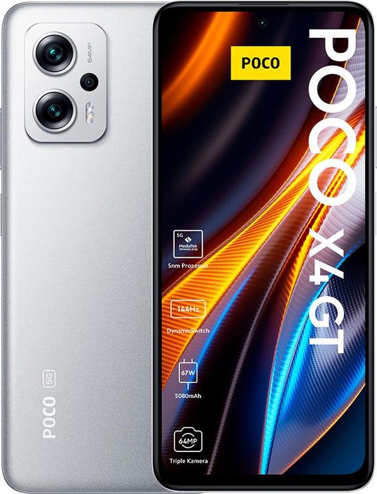 Actual product image Xiaomi Poco X4 GT (256 GB, Silver, 6.60", Dual SIM, 5G)