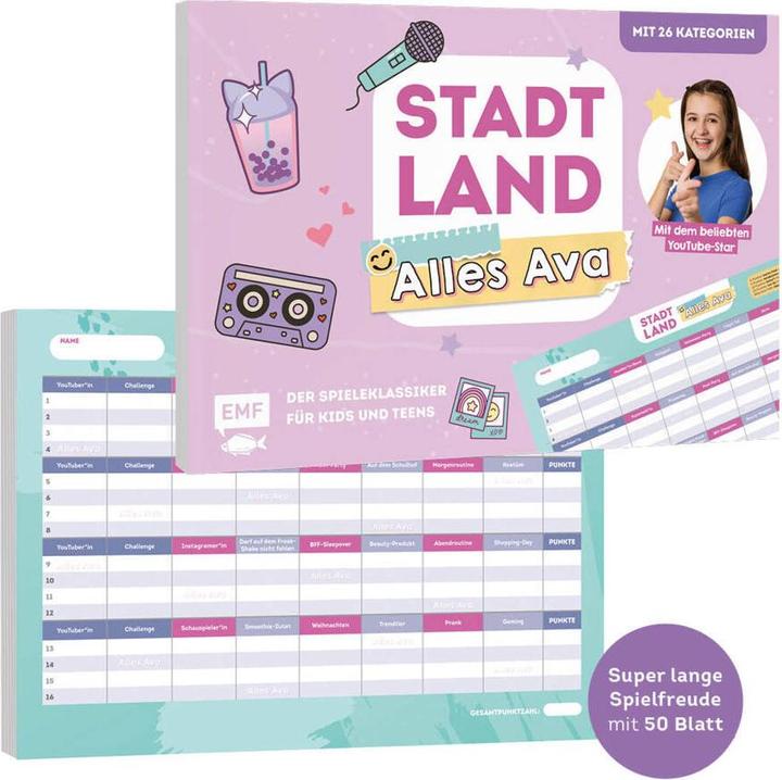 Immagine prodotto Città, Paese, Sfida - Il gioco classico per bambini e ragazzi (Tedesco)