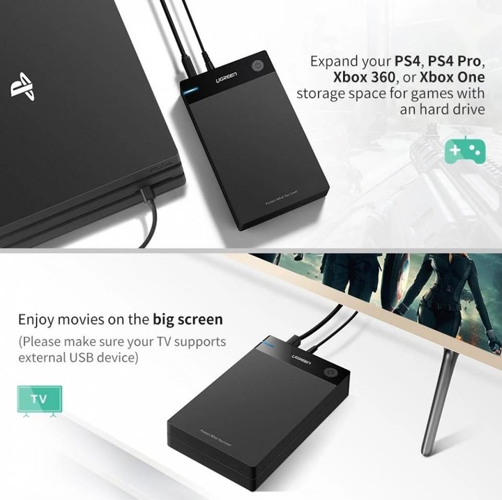 Actual product image Ugreen HDD Hard disk drive (3.5", 2.5")