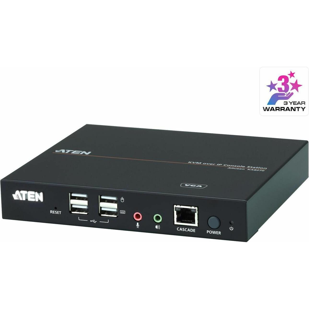 Aten KVM Kombikonsole, KVM Switch, Schwarz