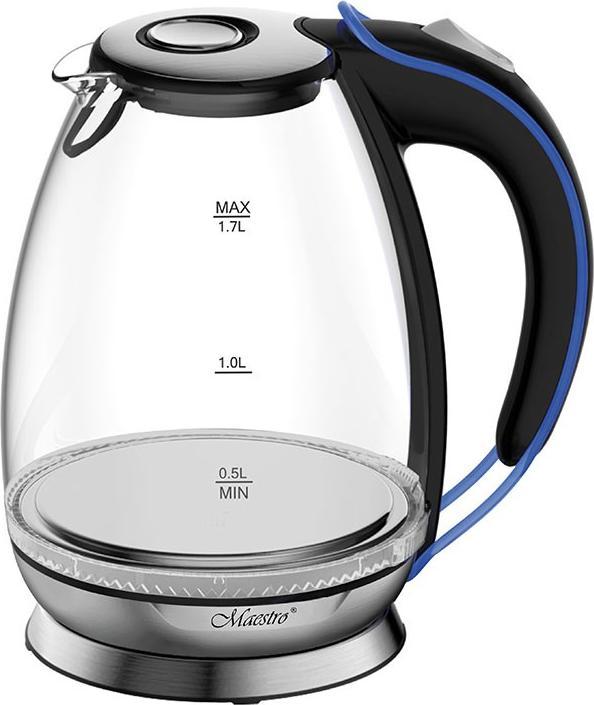 Produktbild Maestro MR-054 Elektrischer Wasserkocher mit Beleuchtung Glas 1 7 L (1.70 l)