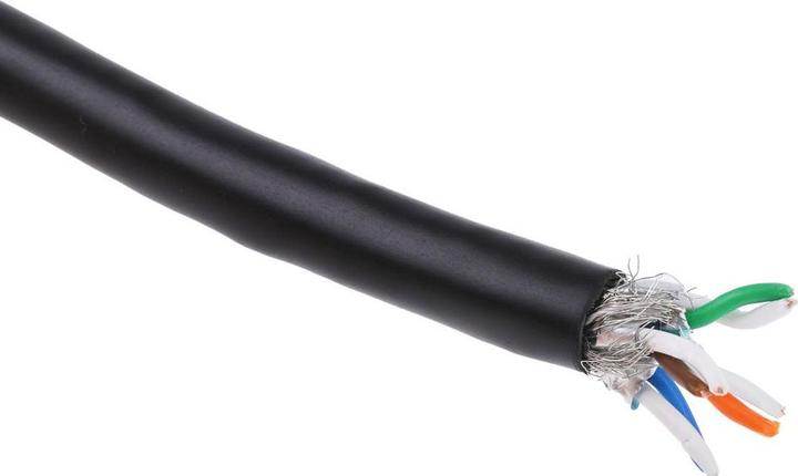 Produktbild RS PRO 4 pairs SFTP Cat7 black PVC100M (SFTP, CAT7, 100 m)