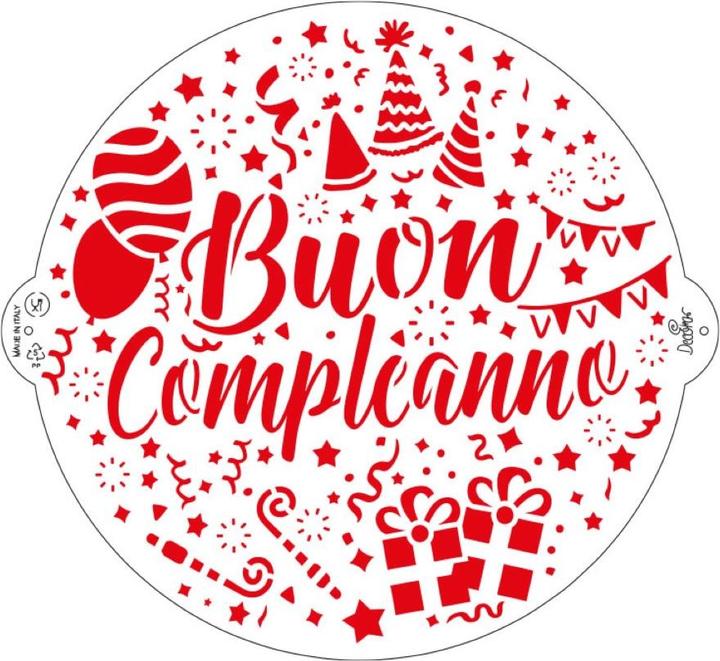 Produktbild Decora Schablone - Buon Compleanno (25cm)