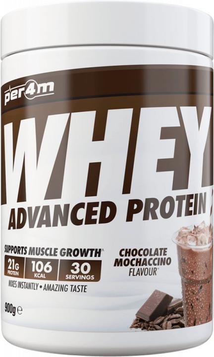 Immagine prodotto Per4m Proteine avanzate del siero di latte (Mochaccino al cioccolato, 900 g)
