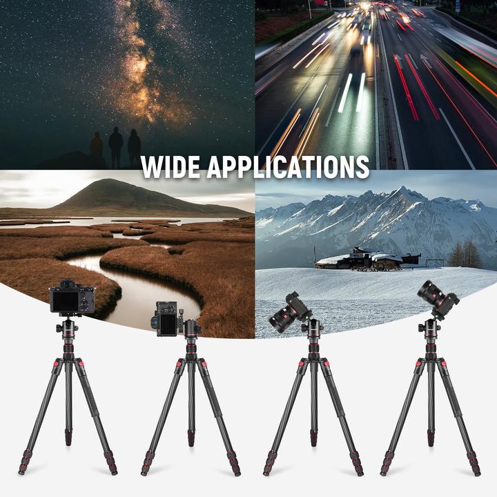 Actual product image Neewer New Carbon Fiber Camera Tripod Monopod & Ball Head (Carbon)