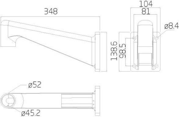 Actual product image Ernitec Gooseneck wall mount suited (Mounting kit)