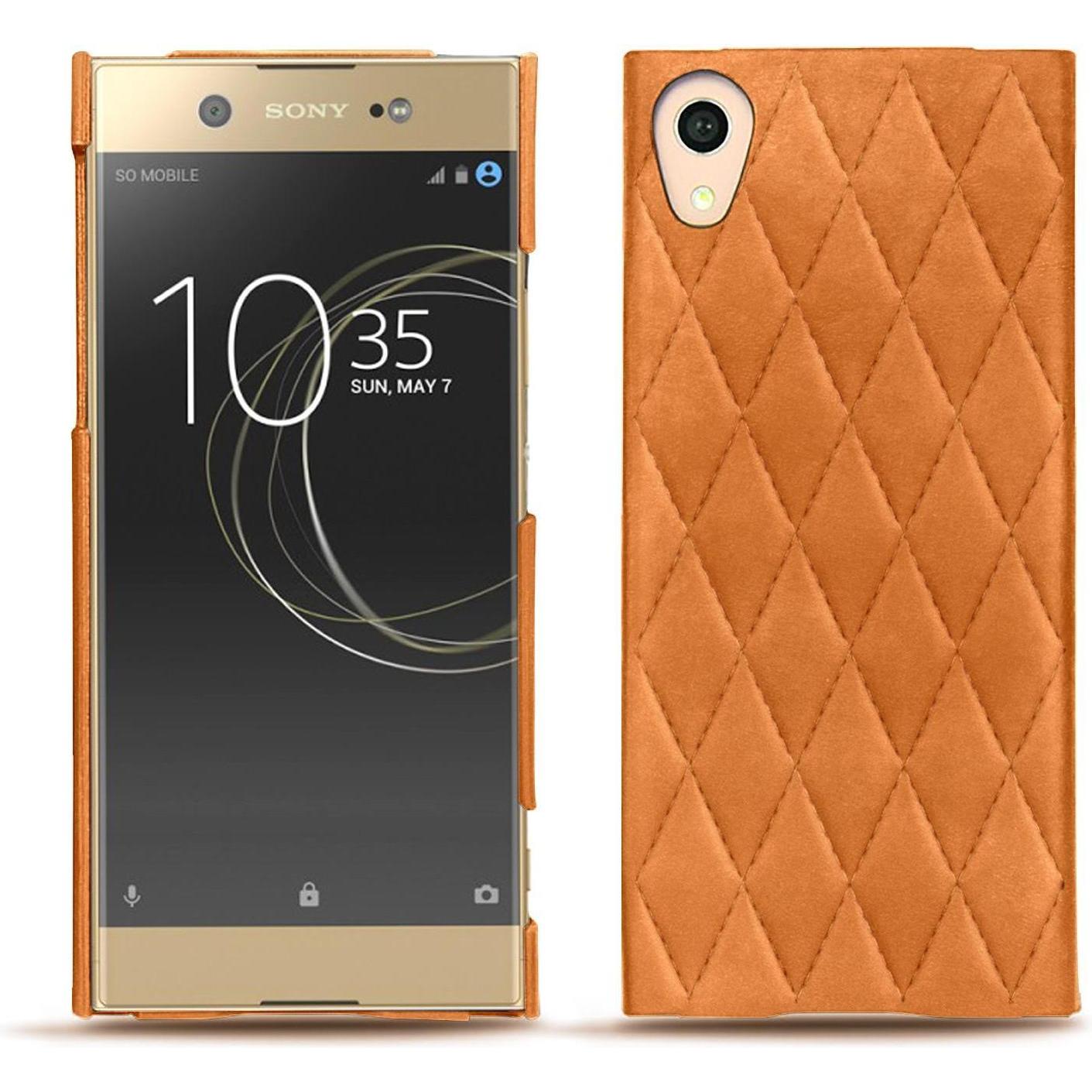 Noreve Lederschutzhülle (Sony Xperia XA1 Ultra), Smartphone Hülle, Orange