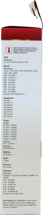 Actual product image Scanpart Water filter White for NIVONA, AEG, Bosch, Krups, Siemens, Melitta coffee machines (1x)