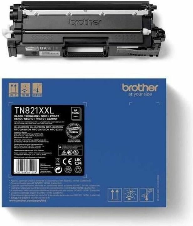 Actual product image Brother TN-821XXLBK Ultra High Yield Toner Cartridge for EC Prints (FC)