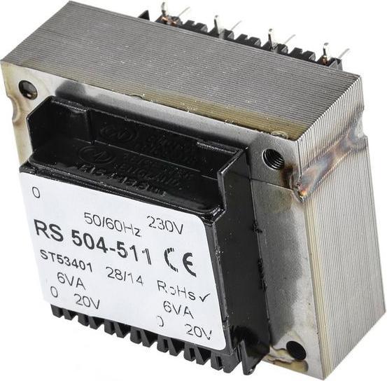 Produktbild RS PRO Transformator PCB 12VA 2x20V
