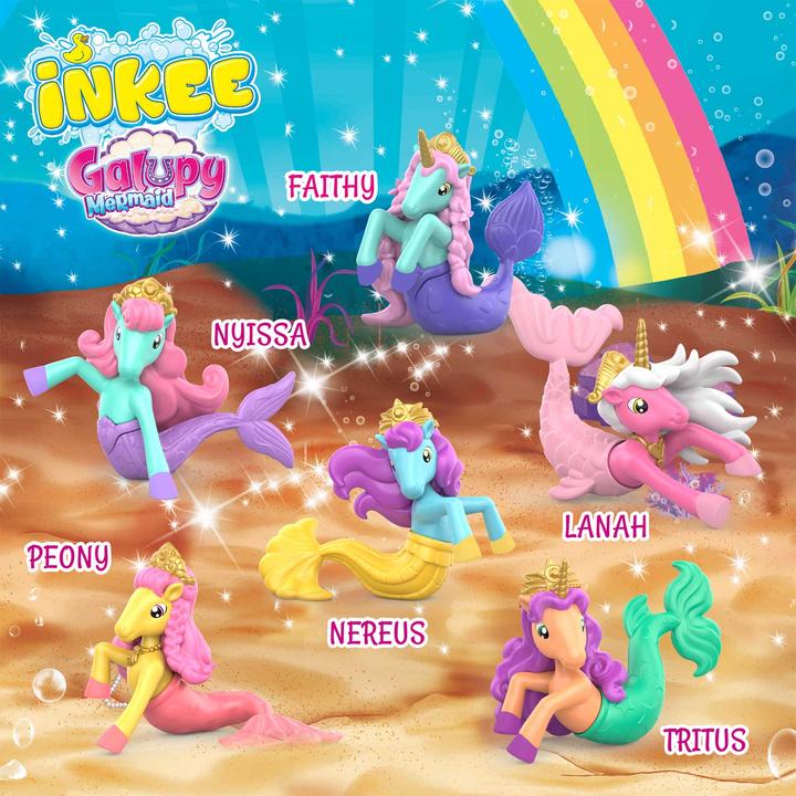 Actual product image Craze Inkee overshoot bathing balls Galupy Mermaid