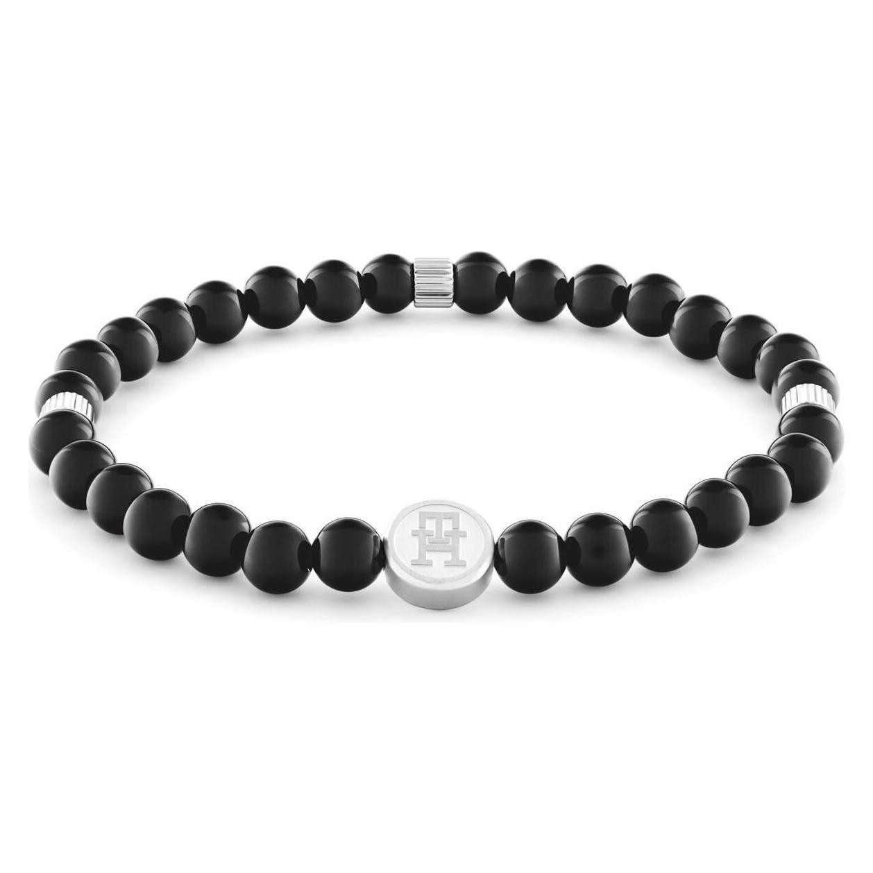 Tommy Hilfiger, Armschmuck, Black Onyx Beads Bracelet 2790609, (18.50 cm, Onyx)