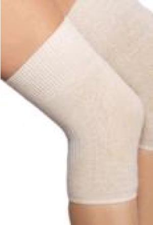 305/20 Kniewärmer XL tri-elastisch mit Rutschbremse natur 25% Angora (XL)