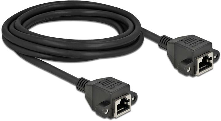 Actual product image Delock Network extension cable S/FTP RJ45 jack to RJ45 jack Cat.6A 3 m black (S/FTP, 3 m)