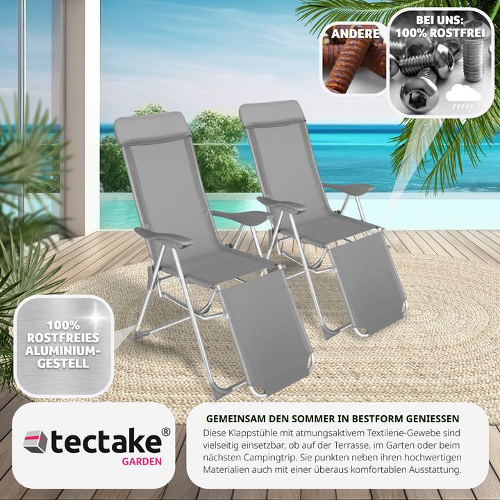 Produktbild tectake 2x Gartenstuhl