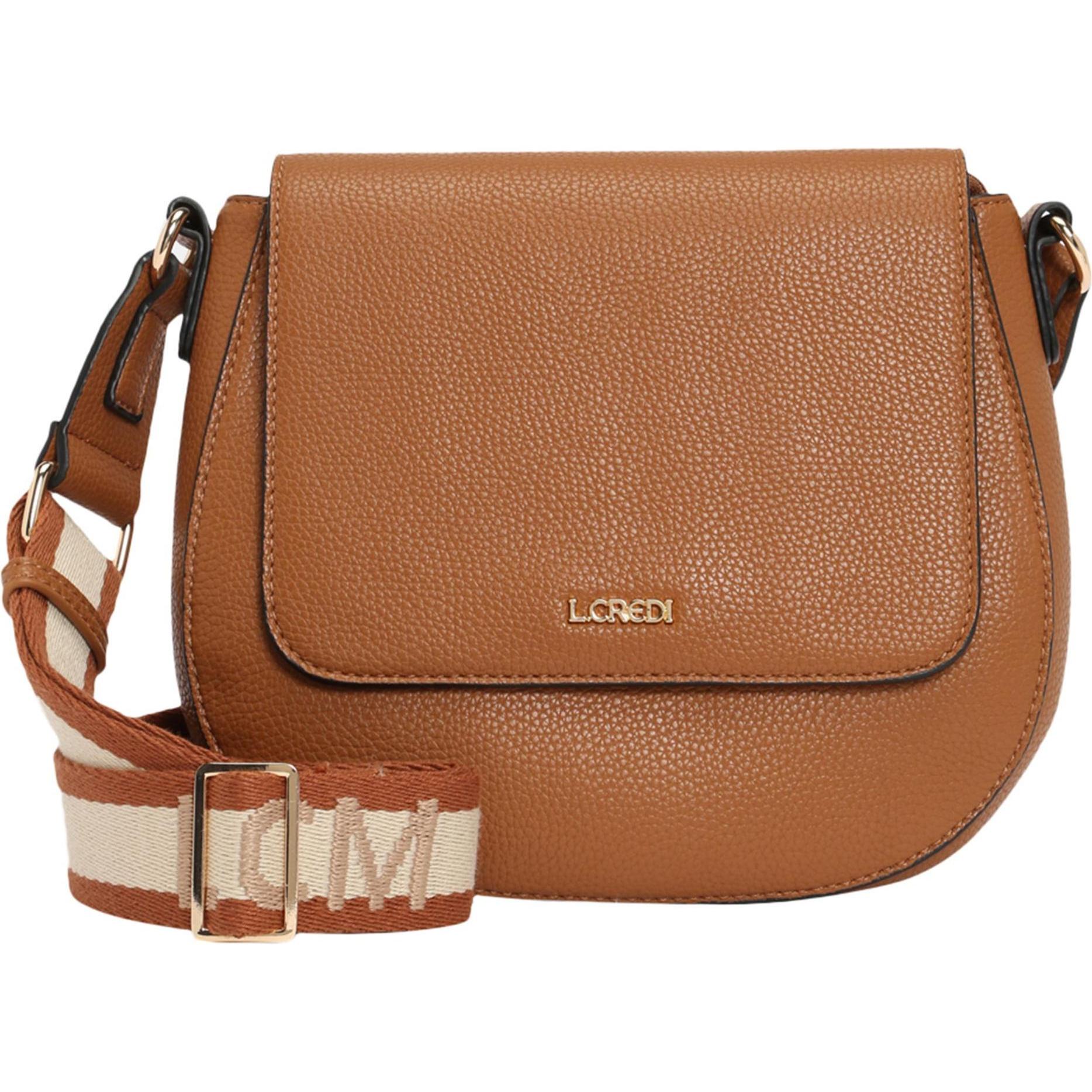 L.Credi, Handtasche, Kristie Umhängetasche 24 cm, Braun
