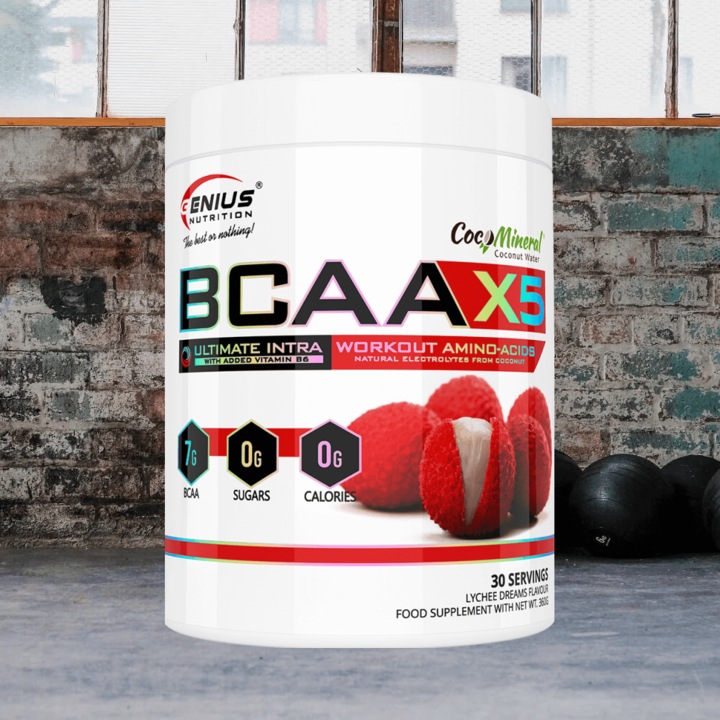 Actual product image Genius Nutrition BCAA-X5 (Lychee, 1 pcs., 460 g)