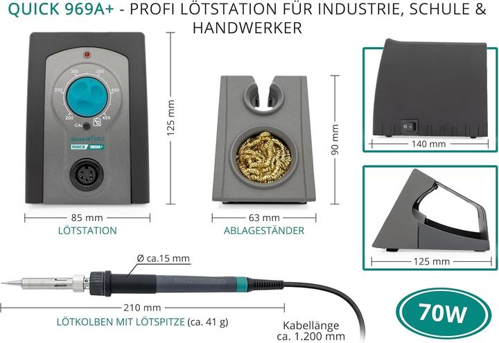 Produktbild Quick Analoge Lötstation mit Zubehör-Set
