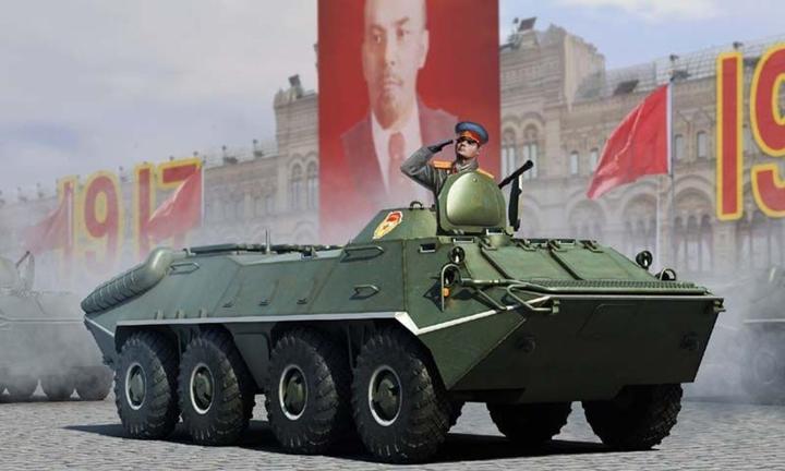 Actual product image Trumpeter Russian BTR-70 APC early version