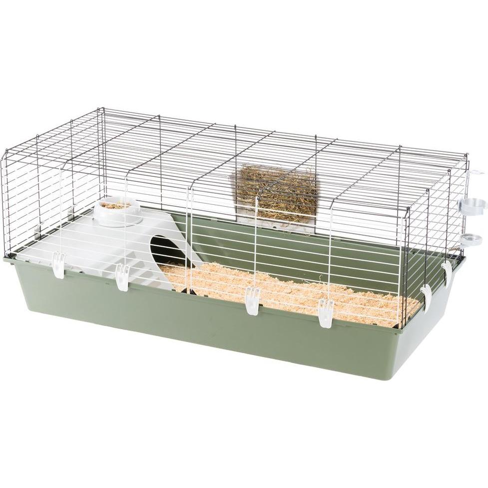 Ferplast Cage à Lapins RABBIT 120, Partie Avant Ouvrable, Accessoires inclus